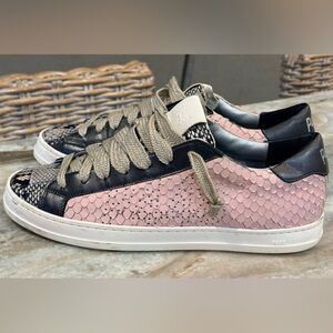 Women’s P448 John Pink Python leather sneakers- Size 40